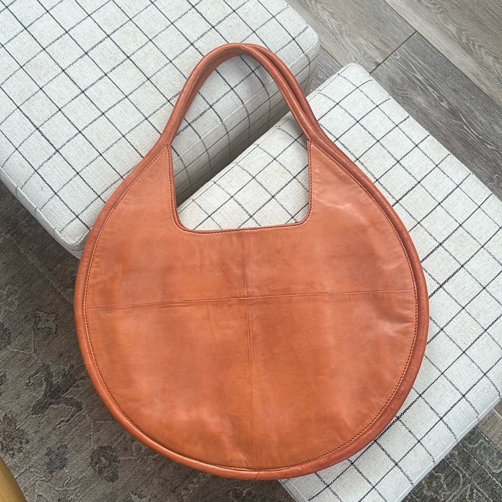 Anthropologie Large Circle Julien Leather Tote